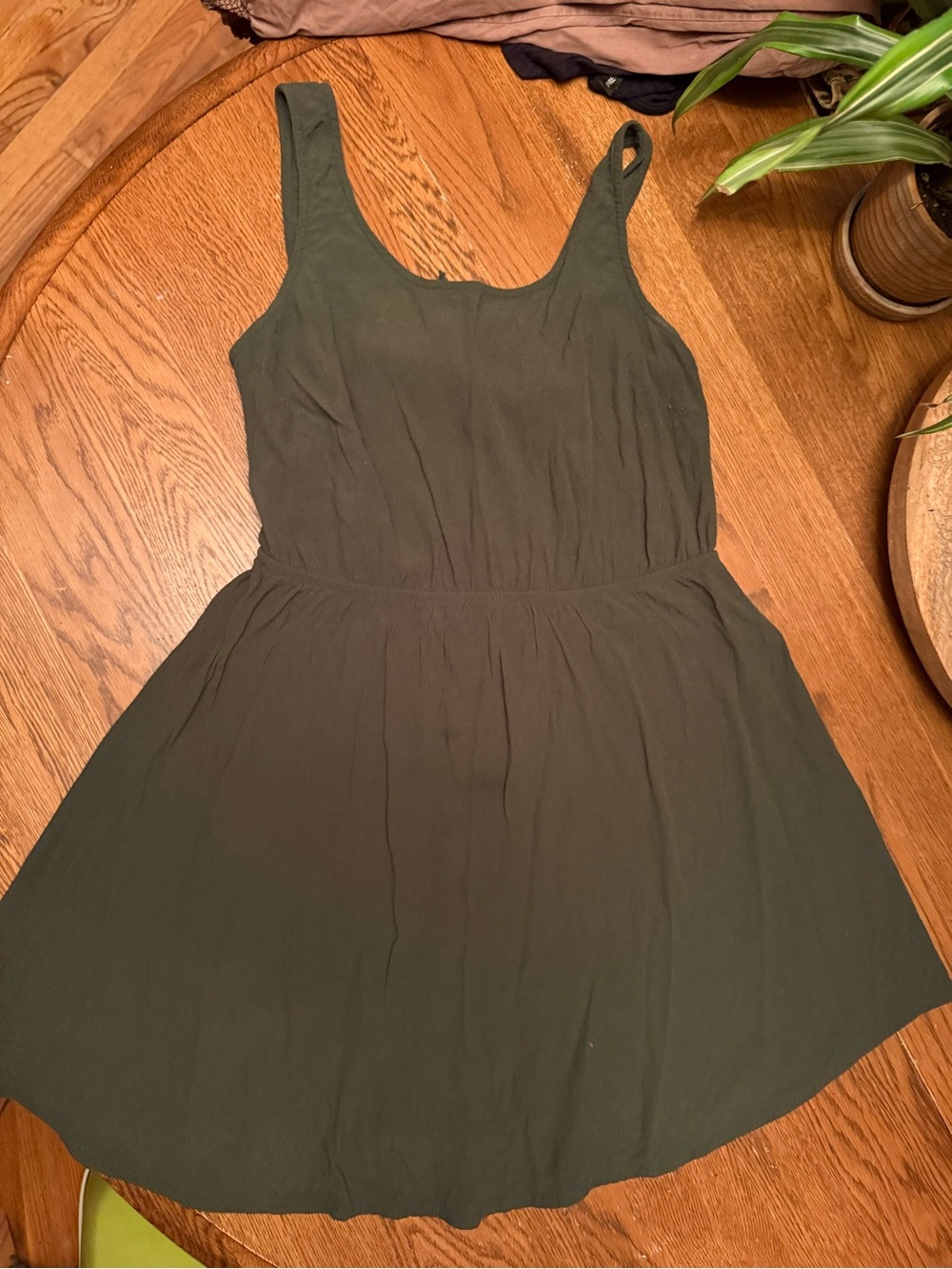 Forever 21 Olive Green Sleeveless Mini Dress